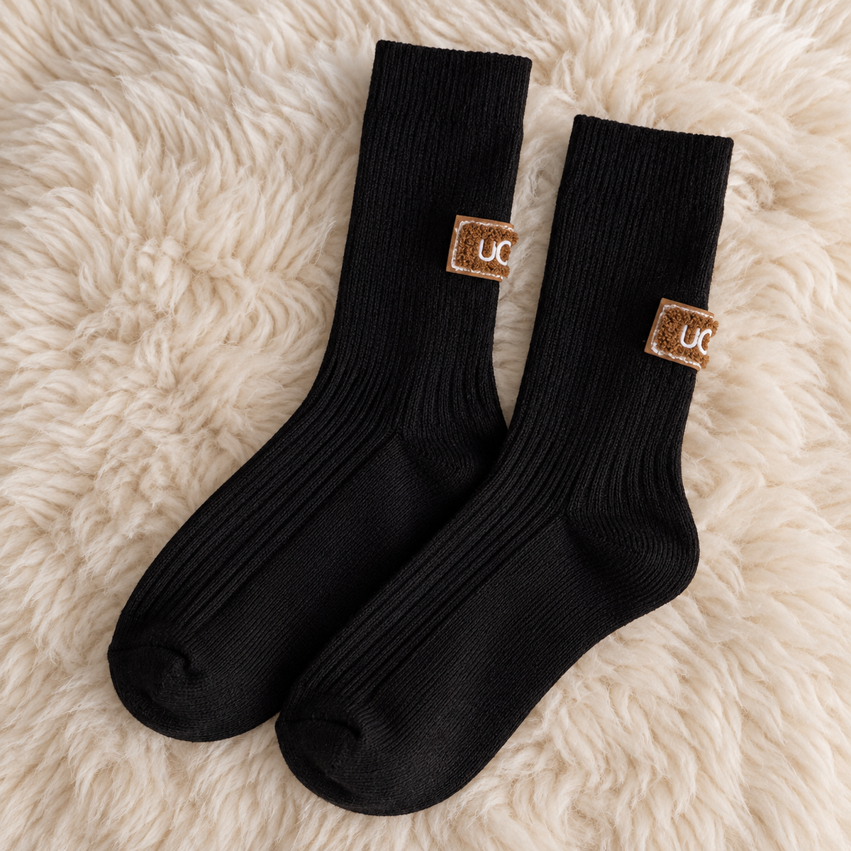 Chaussettes d’hiver épaisses et douces, mi-mollet, chaudes, style décontracté