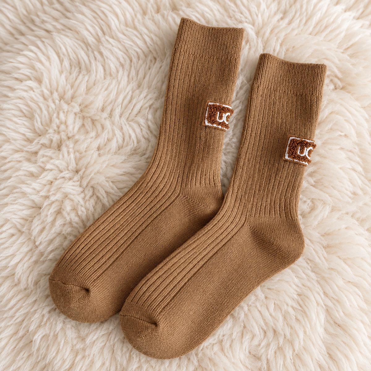 Chaussettes d’hiver épaisses et douces, mi-mollet, chaudes, style décontracté