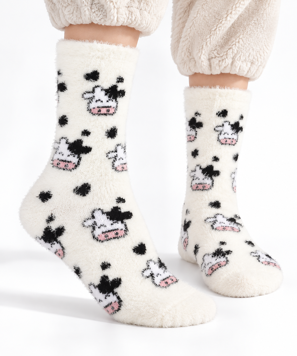 Chaussettes vache – Douces et chaudes