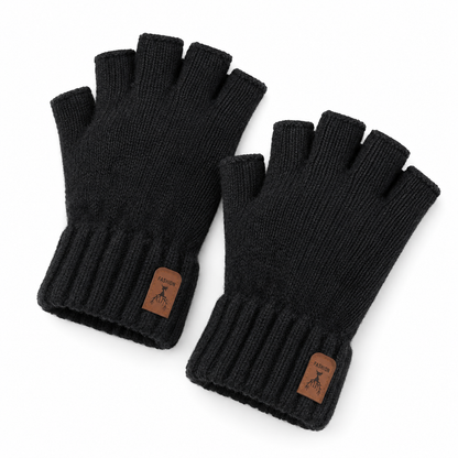 Gants d’hiver demi-doigts – Chauds et tricotés